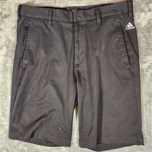 Adidas Shorts Men's 32X9 (Tag 30) Black Pure Motion Golf Chino Pockets 3-Stripes